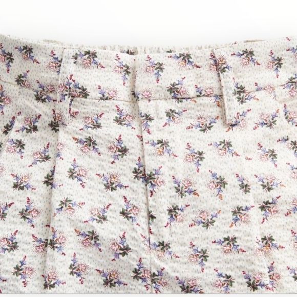 ZARA Kids | Beige | SEERSUCKER FLOWERS PANTS - Picture 4 of 7